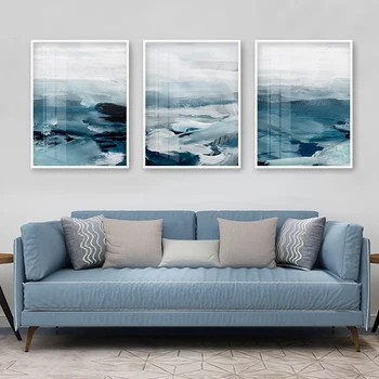 Nordic poster Abstract peisaj ocean arta de perete pictură în ulei minimalist imprimare living home decor pictura
