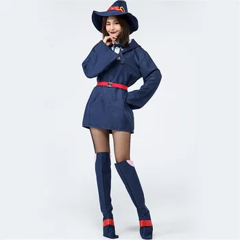 Akko Kagari Cosplay Mica Vrăjitoare Mediul Academic Uniformă Școlară Akko Kagari Costum Anime Mica Vrăjitoare Academia Cosplay Femei