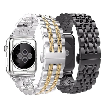 Curea pentru Apple Watch band 44 mm 40 mm iwatch trupa 42mm 38mm oțel inoxidabil brățară de Metal watahband pentru apple watch 4 3 5 2 1