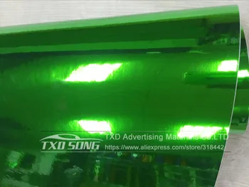 New Sosire Mare strechable oglinzi cromate Verde de vinil de film pentru masina folie Flexibilă verde crom oglinda auto autocolant cu 7 Dimensiuni