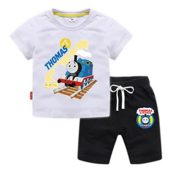 Thomas și prietenii de vară pentru copii de moda desene animate respirabil și confortabil pentru copii pantaloni + tricou casual două seturi