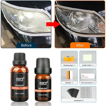 Far Auto Reparare De Reșapare De Restaurare Kit Auto Lumina Cleaner Set De Îngrijire Auto Cu Faruri De Strălucire Faruri Repararea Instrument