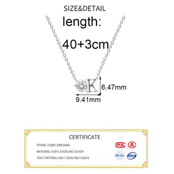 INZATT Real Argint 925 Placat cu Scrisoare OK Pandantiv Cravată Colier Pentru Femei de Moda de Petrecere Fine Bijuterii Accesorii Drăguț