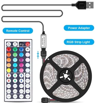 Benzi cu LED-uri Lumini de Decor Pentru Perete Dormitor RGB 5050 SMD Flexibila Panglică 5V Impermeabil USB de Încărcare 0.5 1 1.5 2 3 4 5M Camera
