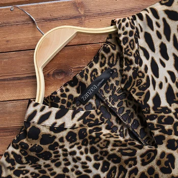 ZANZEA Femei Sexy Leopard de Imprimare Bluza 2021 Casual de Vara cu Maneci Scurte Tricou High Low Blusas Doamnelor Liber Tunica Topuri Plus Dimensiune