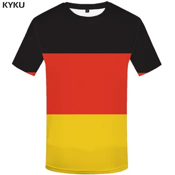 Amuzant tricouri Pavilion German tricou Barbati Germania Tricou de Imprimare pline de culoare Tricouri Casual Harajuku tricouri 3d Gotic Haine Anime