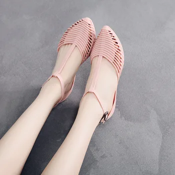 LEOSOXS 2020 Femei Pantofi de Vara Plat Toc Flip Scurtă Spic Flip - flop Sandale Plate pentru Femei Pantofi cu 5 Culori
