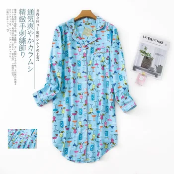 Femei Pijamale Din Bumbac Pijama De Flanel Mâneci Lungi Uzura De Somn Somn Lung Rochie Ingrasa Doamnelor Plus Dimensiune Îmbrăcăminte De Noapte De Primăvară
