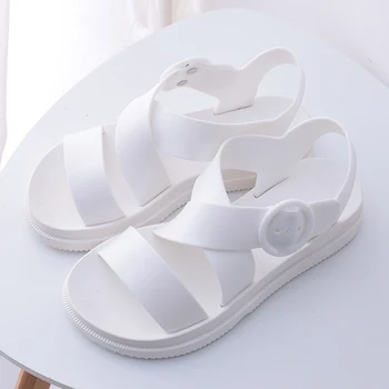 Sandale plate pentru Femei Pantofi Gladiator sandale Catarama Moale Jelly Sandals Femei Casual Femei Plat Platforma Pantofi de Plaja 2020 erf4
