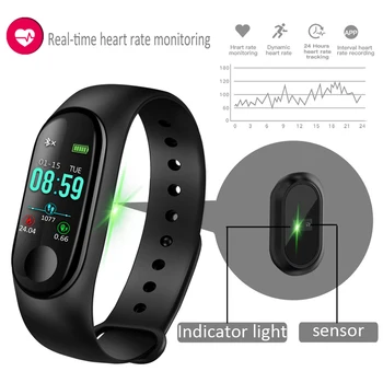 FXM 2020 Inteligent Ceas Sport Femei Ceas Digital Bărbați Heart Rate Monitor de Presiune sanguina Fitness Tracker Pedometru Ceas Bluetooth