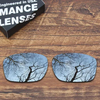 ToughAsNails Polarizat Lentile de Înlocuire pentru Oakley Sliver ochelari de Soare de Argint Metalic (Obiectiv Numai)