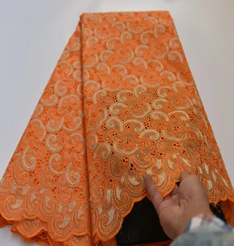 Swiss voile dantelă în elveția, cele Mai populare rochie portocalie voile suisses africain coton nigeria dantela tesatura de ț dantelei