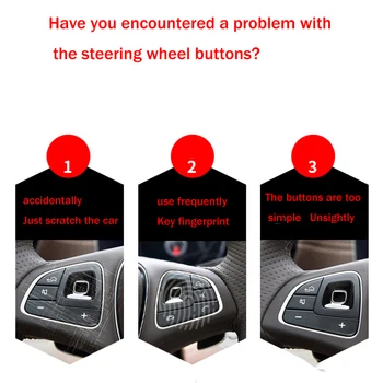 Interioare auto Buton de Autocolante pentru Mercedes-Benz C/E/A/B/GLE/GLK Clasa Volan de Memorie Buton Autocolante Decorare