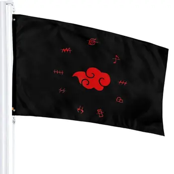 90x150cm Naruto Akatsuki Organizarea Nor Roșu steag Japonez Anime pavilion