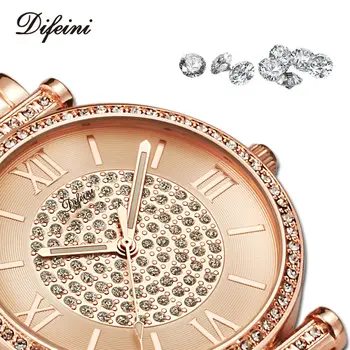 Diamant de lux pentru Femei Ceasuri Tob Brand de Moda Femei a Crescut de Aur Ceasuri de mână din Oțel rezistent la apă Ceas relogio feminino Sotiilor Cadou