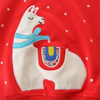 Fete tricou cu Buline Complet Maneca Fete pentru Copii Bluze Copii Haine de Iarnă de Desene animate Fete de Bumbac Imprimare T tricoul