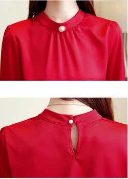 Maneca lunga Femei Tricouri Femei Topuri si Bluze Blusas Mujer De Moda 2021 Bluza Șifon Bluza Feminina Plus Dimensiune Topuri 1418 45