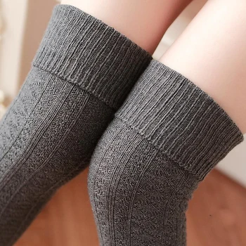 Grosimea femei de înaltă calitate, ac bumbac genunchi ridicat timp de înaltă tub sexy coapsei ciorapi ciorapi ciorapi de iarna/toamna