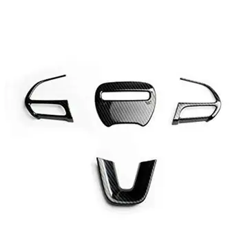 4 Buc Volan Fibra De Carbon Acoperire Ornamente Pentru Dodge Challenger Încărcător+ Fibra De Carbon Auto Interioare Accesorii Universale