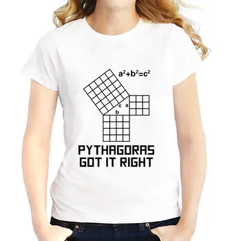 Matematica triunghi dreptunghic teorema lui Pitagora tricou femme nou alb de cauzalitate tricou femei tocilar tocilar T-Shirt