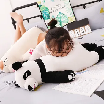 45cm Super Moale Pisica/urs Panda de Pluș Perna Umplute de Animale Desene animate Drăguț Pisică Jucărie Dormitor pui de Somn, Perna Copii, Cadouri Adulti