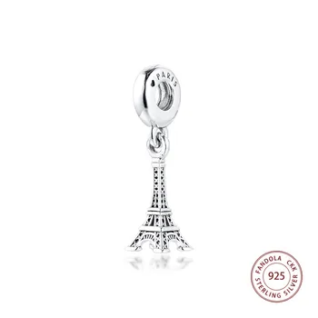 En-gros de Argint 925 Turnul Eiffel Legăna Margele Farmecele pentru a Face Bijuterii se Potriveste Originale Bratari DIY Constatările Berloque