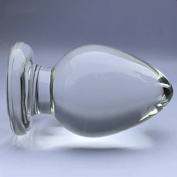 6cm Grosime Sticlă Clară Anal Plug Jucarii Sexy pentru Femei Dop de Fund Fund Stimularea Sticla Vibrator Adult Produse de Prostata pentru Masaj Bărbați