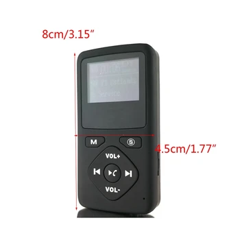 Personal de Buzunar FM Mini Radio Portabil Digital DAB Radio Bluetooth 4.0 Cască H05A