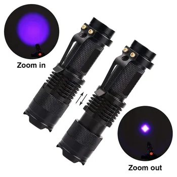 LED Lanterna UV Ultraviolete Lanterna Cu Zoom Mini UV Lumină Neagră de Companie Petele de Urină Detector Scorpion Vânătoare