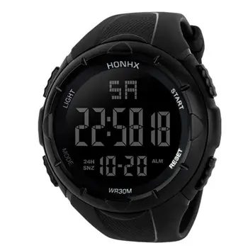 Ceas barbati 2019 Bărbați de Lux Analog Curea din Silicon Digital Militar Armata Sport LED-uri Impermeabil Mens Ceas horloges mannen A0