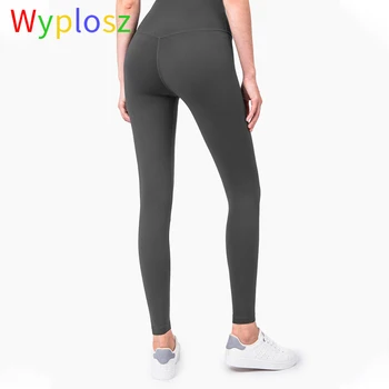 Wyplosz Jambiere de Yoga Yoga Pantaloni de Piele-friendly nuditate Talie Mare Hip lift fără Sudură Sport Fitness Femei Jambiere Pantaloni de antrenament