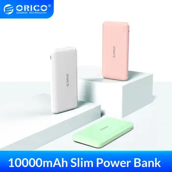 ORICO 10000mAh Banca de Putere Pentru a Călători Slim Subțire Powerbank USB de Tip C Baterii Externe Pentru Telefon Încărcător Portabil Pentru Xiaomi