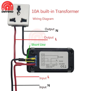 AC50-300V 10A/100A Ampermetru Voltmetru Digital de Temperatură Tensiune Amp Tester cu Comutare Externe/Închis CT Transformator