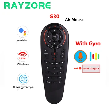 G30 Voce de la Distanță de Control 2.4 G Wireless Air Mouse Microfon, Giroscop Mini Tastatura IR de Învățare Pentru X96 H96 HK1 TV Box G10, G20