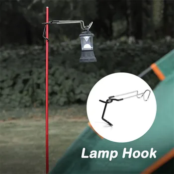 Lampa Camping Cârlig din Oțel Inoxidabil Cauciuc Non-alunecare Multifuncțional Suport Pentru Haine de Lumină Plase de Tacamuri Cort Accesorii