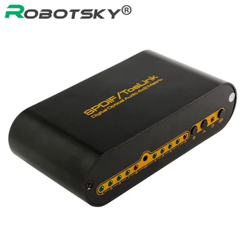 Robotsky SPDIF TOSLINK Audio Digitale Optice Adevărat Matrice 4x2 Comutator Comutator Splitter 4 În 2 Video Converter de Control de la Distanță