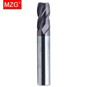 MZG Tăiere Prelungi End Mill 100L HRC50 4 Flaut 1mm de Frezat Tungsten din Oțel Spirală Unelte Freze cu Balonul Rotund Nas