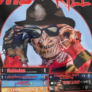 Unic VHS Și Ucide Tricouri Barbati din Bumbac Tricou Film de Groază, Coșmar de Halloween Înfricoșător Maneca Scurta Cadou de Ziua de nastere