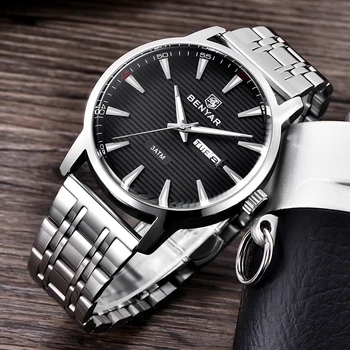 Noile Ceasuri Mens Top Brand de Lux BENYAR Cuarț Încheietura Ceas pentru Bărbați 2019 Moda Casual din Piele Reloj Hombre Luminos Ceas Militar