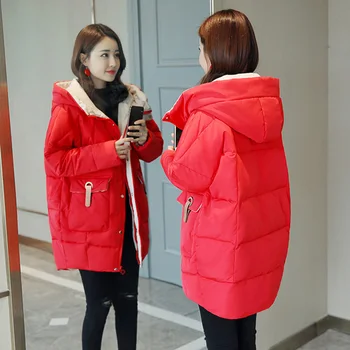 2021 Nouă Femei de Iarnă Jos Parker Haina de Femeie coreean Liber Supradimensionat Outwear Femei cu Glugă groasă Cald Jos bumbac Jachete 100kg