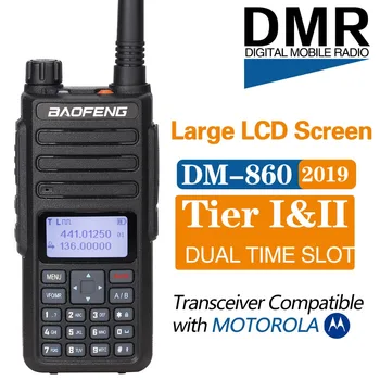 Baofeng DM-860 Dual Band Dual Slot de Timp DMR Digital Analogic 136-174 /400-470MHz Sunca Walkie Talkie Două Fel de Radio DM-1801