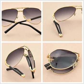 Pliere Brand de ochelari de Soare Barbati Designer de Moda de Epocă ochelari de soare femei Pliabil Aviației Ochelari de Soare Progresivă de Conducere UV400