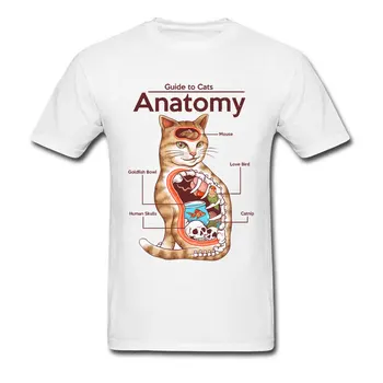 Anatomie Pisica Biologie Structura Alb Tricou Barbati Skull Păsări Mouse-Ul Vara Toamna Brand Nou Topuri & Tricouri Echipajul Gât Bumbac Tricouri