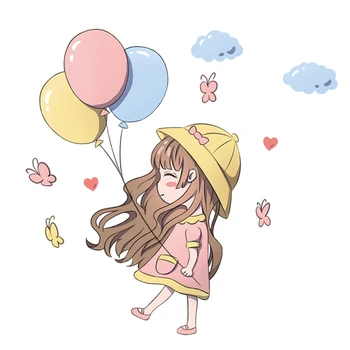 [shijuekongjian] Desene animate Candelabre, Lumini de Perete Autocolante DIY Fata de Baloane Murală Decalcomanii pentru Camera Copii Pepinieră Decorarea Casei