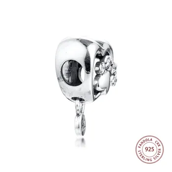Se potrivește Pandora Bratara Argint 925 Spumante Paw Print & Inima Farmecul Margele pentru a Face Bijuterii berloques kralen