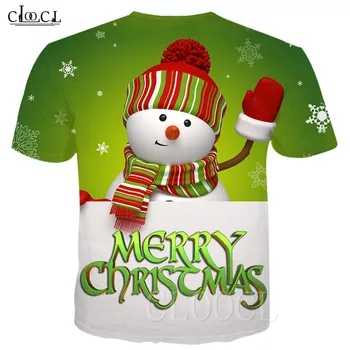 De crăciun Amuzante Tricouri om de Zăpadă Moș Crăciun 3D de Imprimare de Moda Harajuku Bărbați/Femei Tricou Crăciun Bluze T-shirt Xmas Cadouri