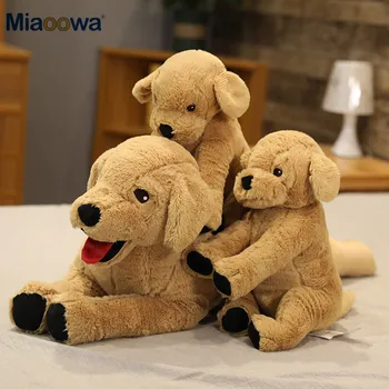 35/75cm Viața Reală Drăguț Câine Labrador Jucării de Pluș Simulare Animal de Pluș Papusa Moale Desene animate Somn Perna Cadou pentru Copii Fete Copii