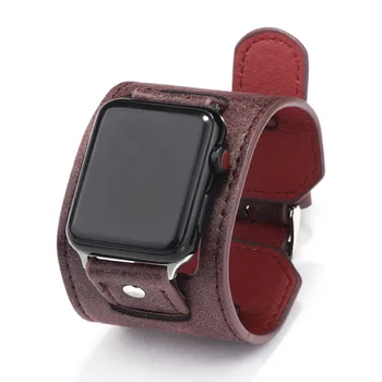 Curea din piele maro pentru Apple Watch 4 3 2 1 38mm 40mm, curea din piele pentru iwatch 5 44mm 42mm