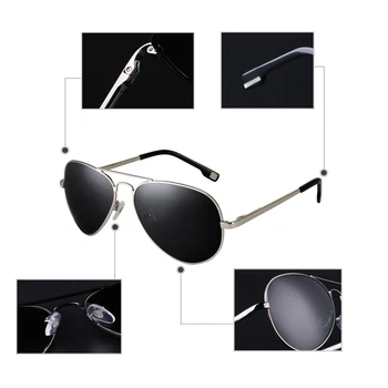Reedoon Polarizat ochelari de Soare HD Lentile UV400 Cadru Metalic de Conducere Retro Ochelari Pentru Barbati Femei Pescuit Alpinism 4025
