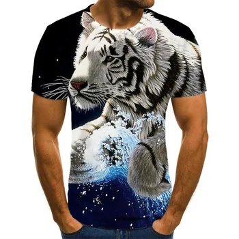 Vara 2020 nou 3D imprimate T-shirt animal print pentru bărbați T-shirt de imprimare tricou casual O-gât hip hop maneca scurta marimea 110-6XL